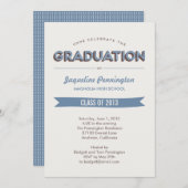 シックお祝い卒業招待状 招待状 (正面/裏面)