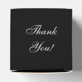 シックお願い/ギフトボックス_「ありがとう」ブラック/ホワイト フェイバーボックス (上部)