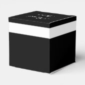 シックお願い/ギフトボックス_「ありがとう」ブラック/ホワイト フェイバーボックス (裏面サイド)