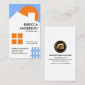 シックかわいいサニーホームピケットフェンスリアルティ 名刺 (正面/裏面)