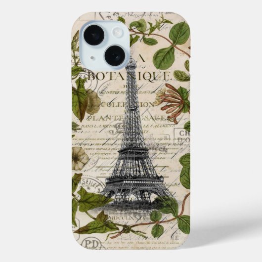シックかわいらしガーリーi love parisエッフェルタワー Case-Mate iPhoneケース (裏面)