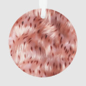 シックかわいらしバラガーリー金ゴールドレオパード オーナメント (裏面)