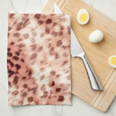 シックかわいらしバラガーリー金ゴールドレオパード キッチンタオル (四つ折り)