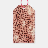 シックかわいらしバラガーリー金ゴールドレオパード ギフトタグ (裏面)