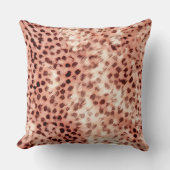 シックかわいらしバラガーリー金ゴールドレオパード クッション (正面)