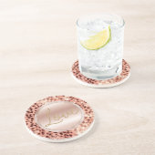 シックかわいらしバラガーリー金ゴールドレオパード コースター (側面)