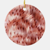 シックかわいらしバラガーリー金ゴールドレオパード セラミックオーナメント (裏面)