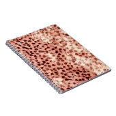 シックかわいらしバラガーリー金ゴールドレオパード ノートブック (右側)