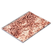 シックかわいらしバラガーリー金ゴールドレオパード ノートブック (左側)