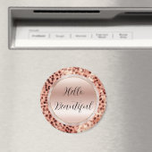 シックかわいらしバラガーリー金ゴールドレオパード マグネット (インサイチュ (食洗機))