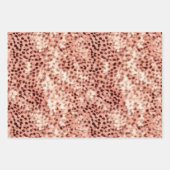 シックかわいらしバラガーリー金ゴールドレオパード ラッピングペーパーシート (正面)