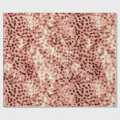 シックかわいらしバラガーリー金ゴールドレオパード ラッピングペーパー (フラット)