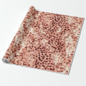 シックかわいらしバラガーリー金ゴールドレオパード ラッピングペーパー (アンロールド)