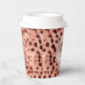 シックかわいらしバラガーリー金ゴールドレオパード 紙コップ (右)