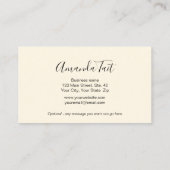 シックかわいらしパステルエレガントズサロン 名刺 (裏面)