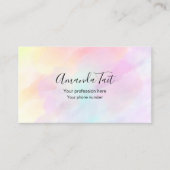 シックかわいらしパステルエレガントズサロン 名刺 (正面)