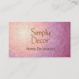 シックかわいらしピンクオレンジ>ホームデコール名刺 名刺