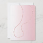 シックかわいらしピンクパールブライダルシャワー 招待状 (裏面)