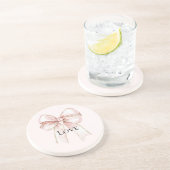 シックかわいらしピンクボウ コースター (側面)