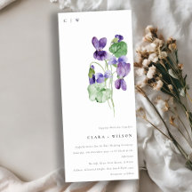 シックかわいらしモノグラムバイオレットフローラバンチ結婚ーズ