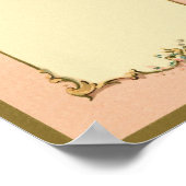 シックかわいらしヴィンテージフランスのページ ポスター (角)