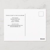 シックだけ実在販売不動産3フォトマーケティングブラック ポストカード (裏面)