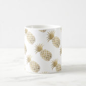シックでエレガントでフェイクな金ゴールドのパイナップルコーヒー時間 コーヒーマグカップ (中央)