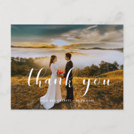 シックでエレガントなウェディング感謝していユー ポストカード