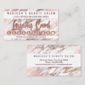 シックでエレガントな白いバラの金ゴールドの大理石のロイヤリティ ロイヤリティカード (正面/裏面)