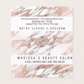 シックでエレガントな白いバラの金ゴールドの大理石のロイヤリティ 名刺 (外部フラット)