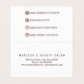 シックでエレガントな白いバラの金ゴールドの大理石の会合媒体 名刺 (内部フラット)