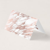 シックでエレガントな白いバラの金ゴールドの大理石の会合媒体 名刺 (裏面)