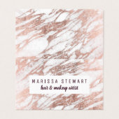 シックでエレガントな白いバラの金ゴールドの大理石の会合媒体 名刺 (外部フラット)