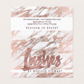 シックでエレガントな白いバラの金ゴールドの大理石の鞭 名刺 (外部フラット)