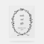 シックでエレガントな結婚式リース アクリルサイン (正面)