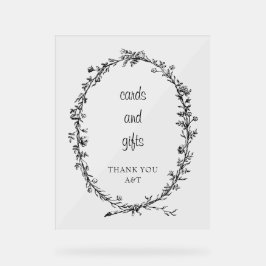 シックでエレガントな結婚式リース アクリルサイン