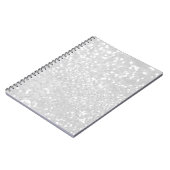 シックでエレガントな魅力の白くフェイクなグリッター ノートブック (左側)