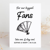 シックでカスタマイズ可能なファン向け結婚式の引き出物看板