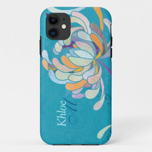 シックでカラフルなミイラの花のモノグラムのiPhone 5つのケース Case-Mate iPhoneケース (裏面)