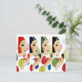 シックでカラフルのコスメティック ポストカード (スタンド正面)