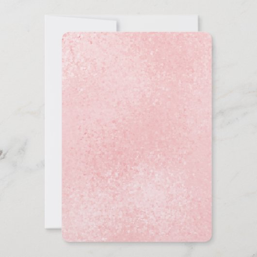 シックでキラキラしたピンクの結婚式の招待 招待状 (裏面)