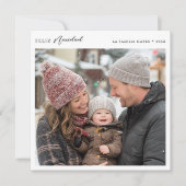 シックでクリーンモダンなFeliz Navidadクリスマスフォト シーズンカード (正面)