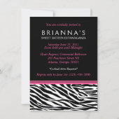 シックでコンテンポラリーなSweet sixteenの写真の招待 招待状 (裏面)