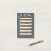 シックでスケッチーなレインボーとスターがリストを作成 ポストイット (デスク上)