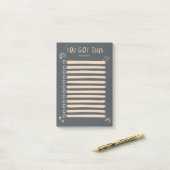 シックでスケッチーなレインボーと星得付け ポストイット (デスク上)