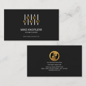 シックでスタイリッシュで創造的な金ゴールドのギターの平衡装置のパネル 名刺 (正面/裏面)