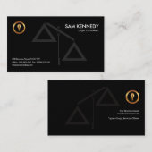 シックでスタイリッシュで半透明で黒い正義のスケール 名刺 (正面/裏面)