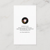 シックでスタイリッシュな金ゴールドのギターのコントラバス奏者のミュージシャン 名刺 (裏面)