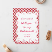 シックでタイムレスイタリアンなテーマのブライドメイド提案 ノートカード (正面/裏面インサイチュ)