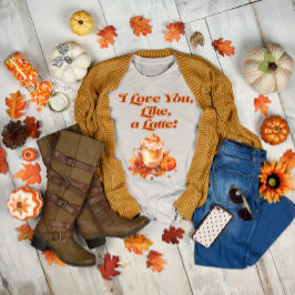 シックでトレンディー「愛してるラテ」 Tシャツ